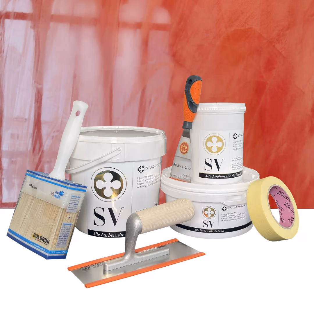 Venetiaans stucwerk DIY-set voor 6 m² wandoppervlak
